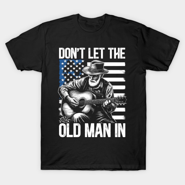 Don't let the old man in Vintage American flag T-Shirt by RetroPrideArts